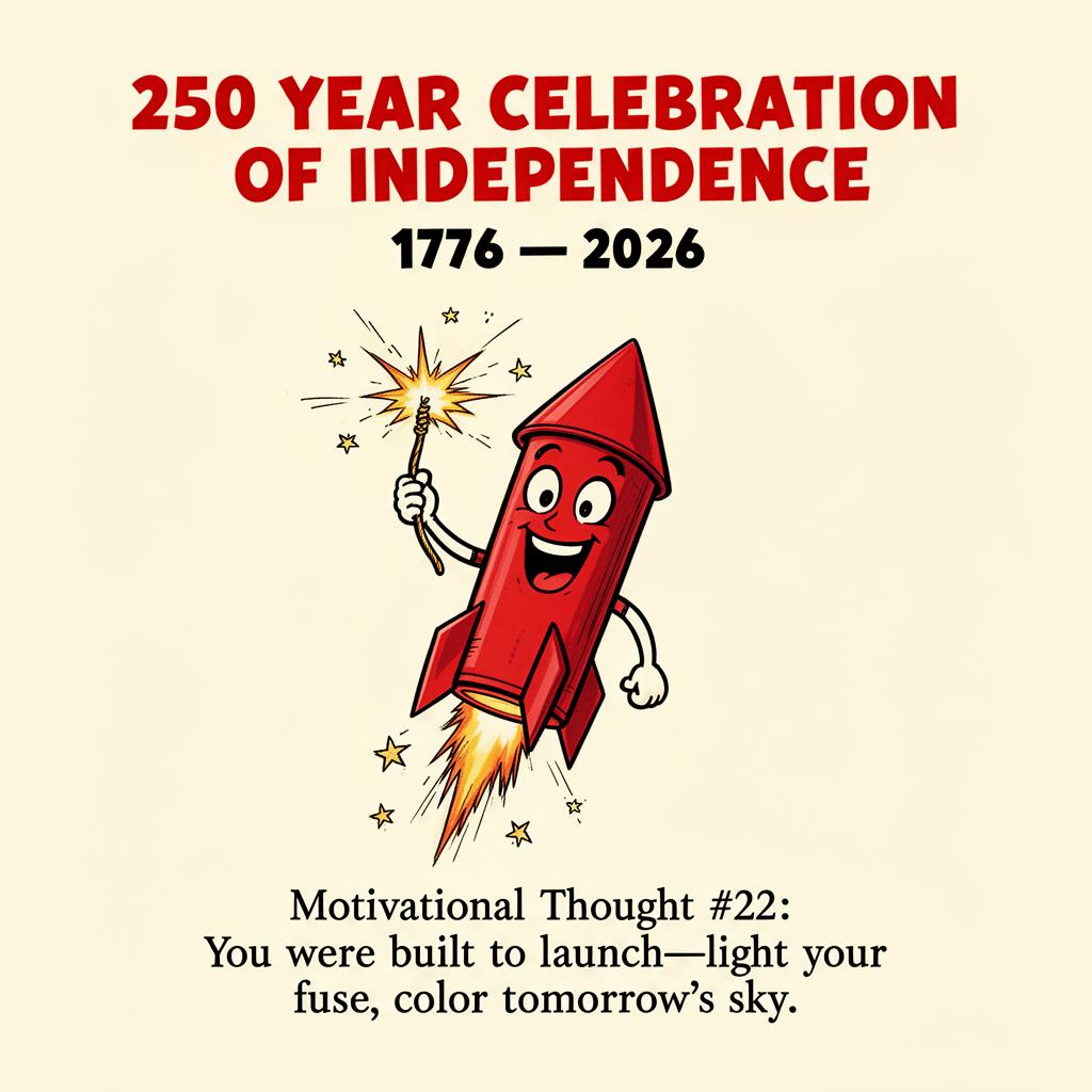 Fireworks Rocket with a Face — 250 Years