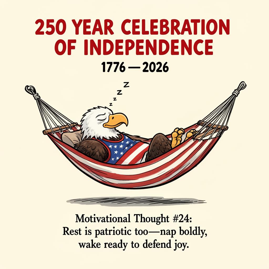 Eagle Napping in Hammock — 250 Years
